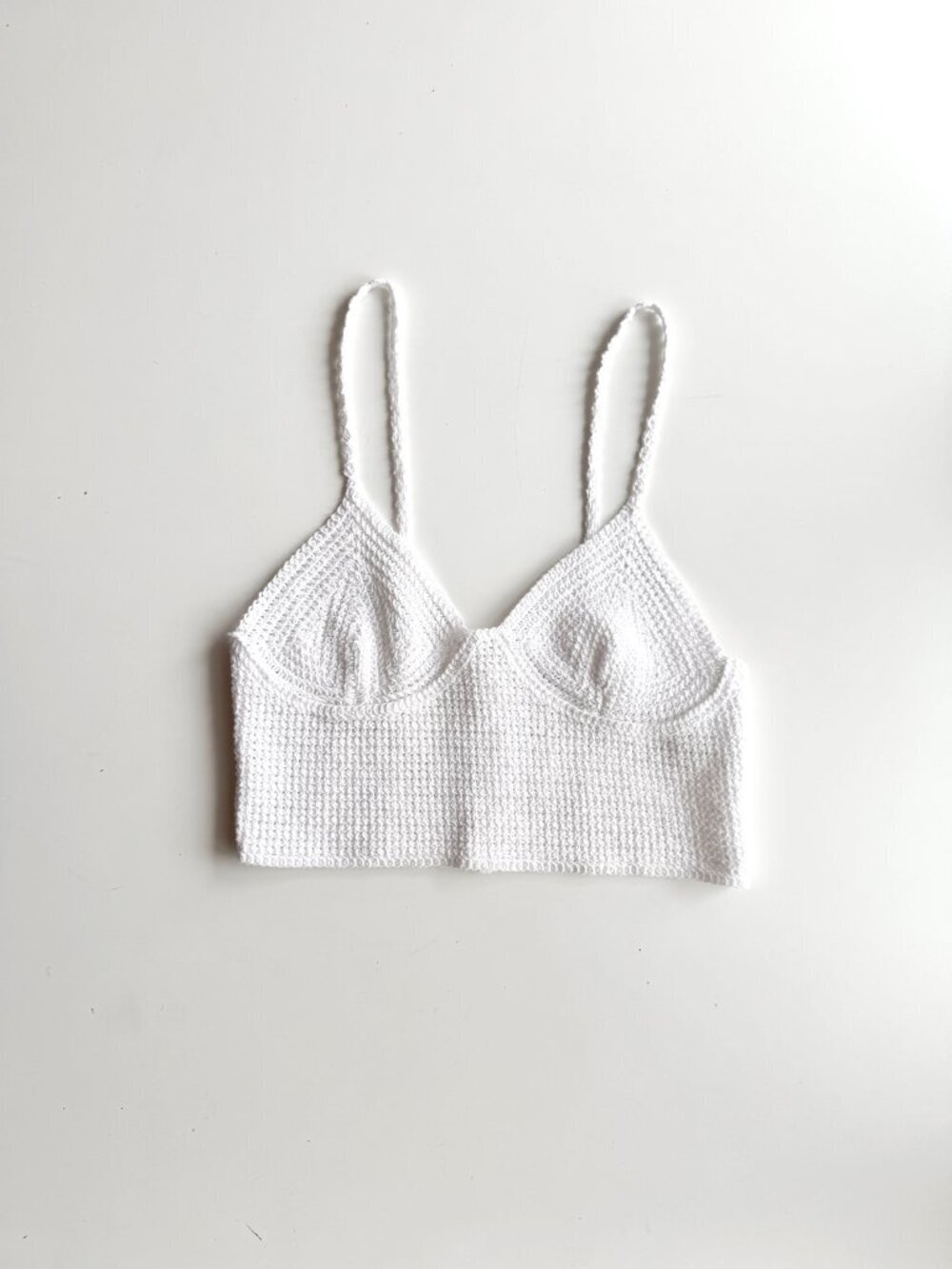 NWOT ZARA White Stretch Cotton Crochet Knit Cropped Tank Top, Size L